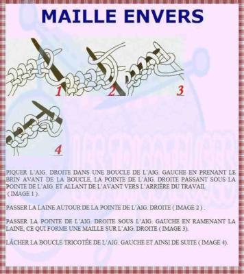 Tricot maille envers