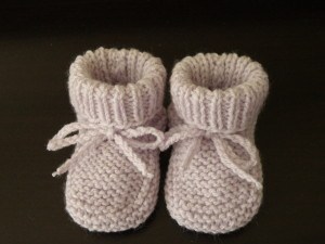 Tricot chaussons bébé naissance