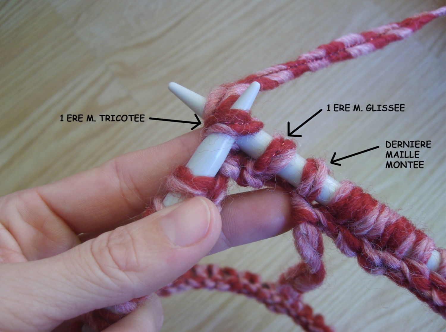 Tricoter avec des aiguilles circulaires